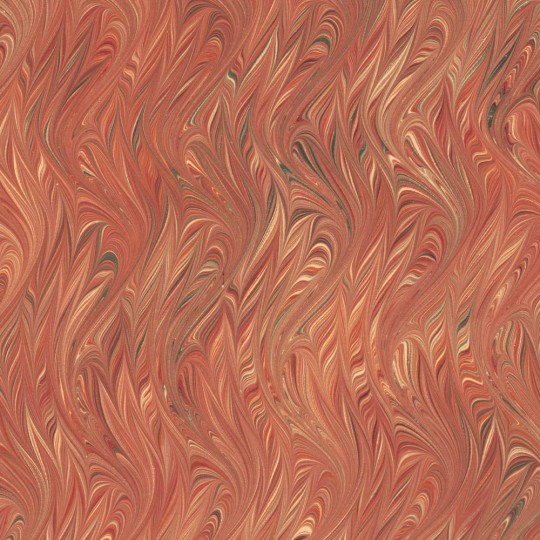 Hand Marbled Paper Flamed Pattern in Yellows ~ Berretti Marbled Arts
